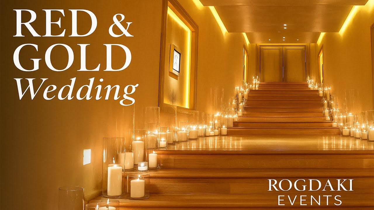 Luxury Christmas Red & Gold Wedding at The Margi Hotel | Rogdaki Events