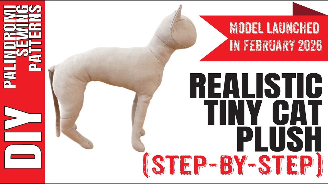 Realistic Cat Plush Sewing Tutorial | DIY Stuffed Animal Pattern (PDF A4, A0 & Letter)