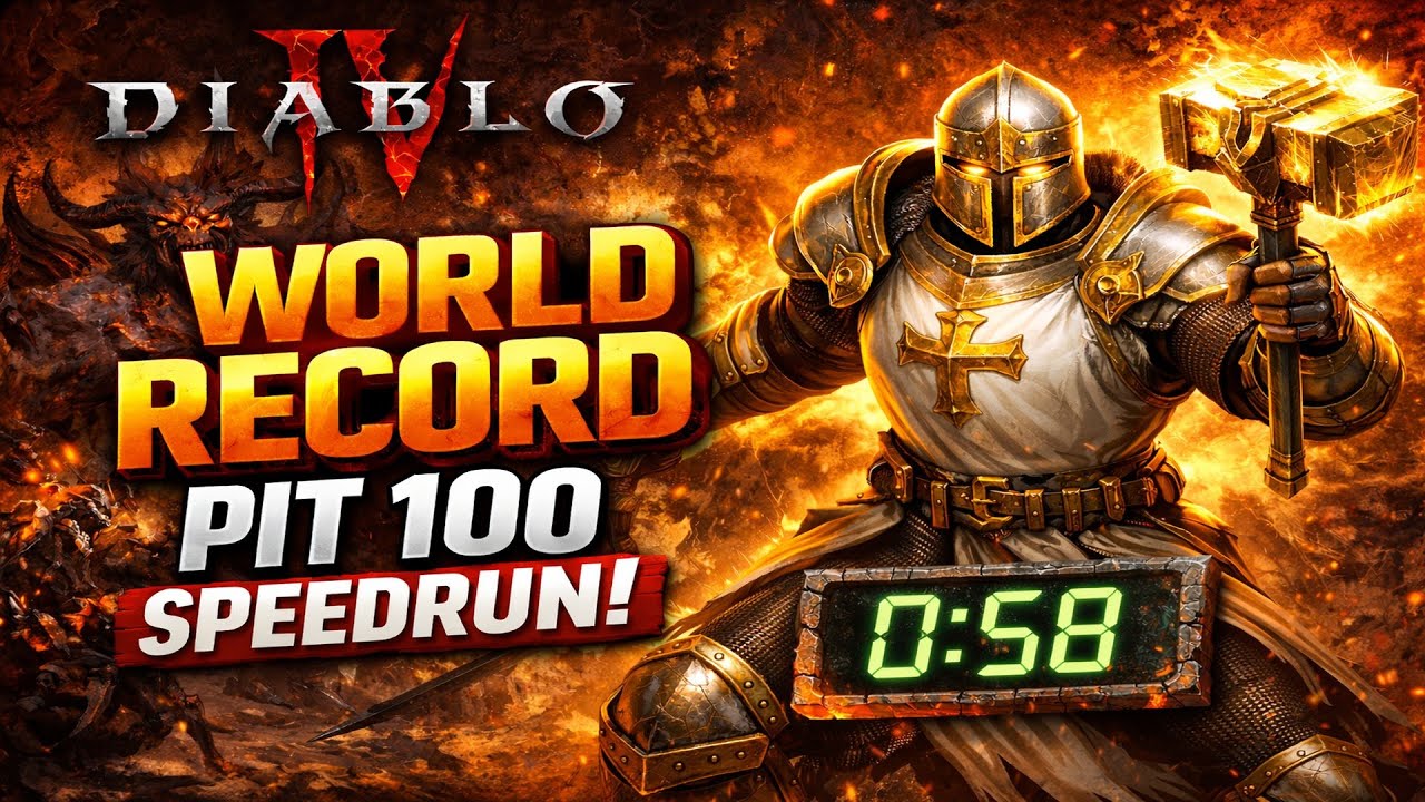 Diablo 4 Season 11 - Pit 100 Speedrun 0:58 World Record | No Progression Bug