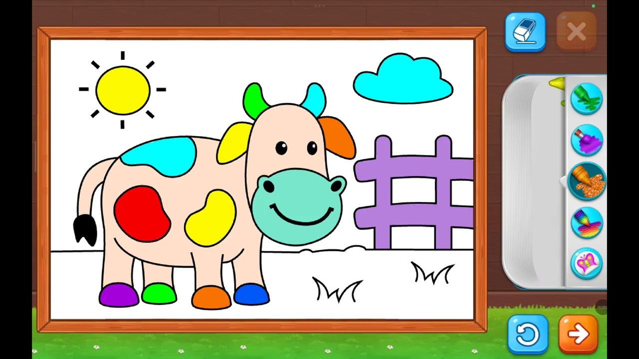 “Coloring a Cow 🐄🌿 | Learn Colors for Kids | Tiny Color Tales”