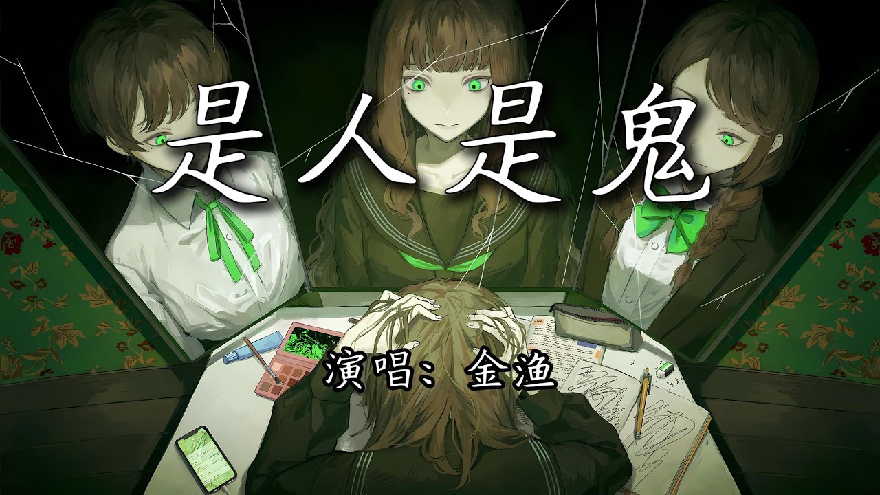 金渔 - 是人是鬼『到底 是人类 没有了心，把人间 变成炼狱。』【4K | 动态歌词MV】