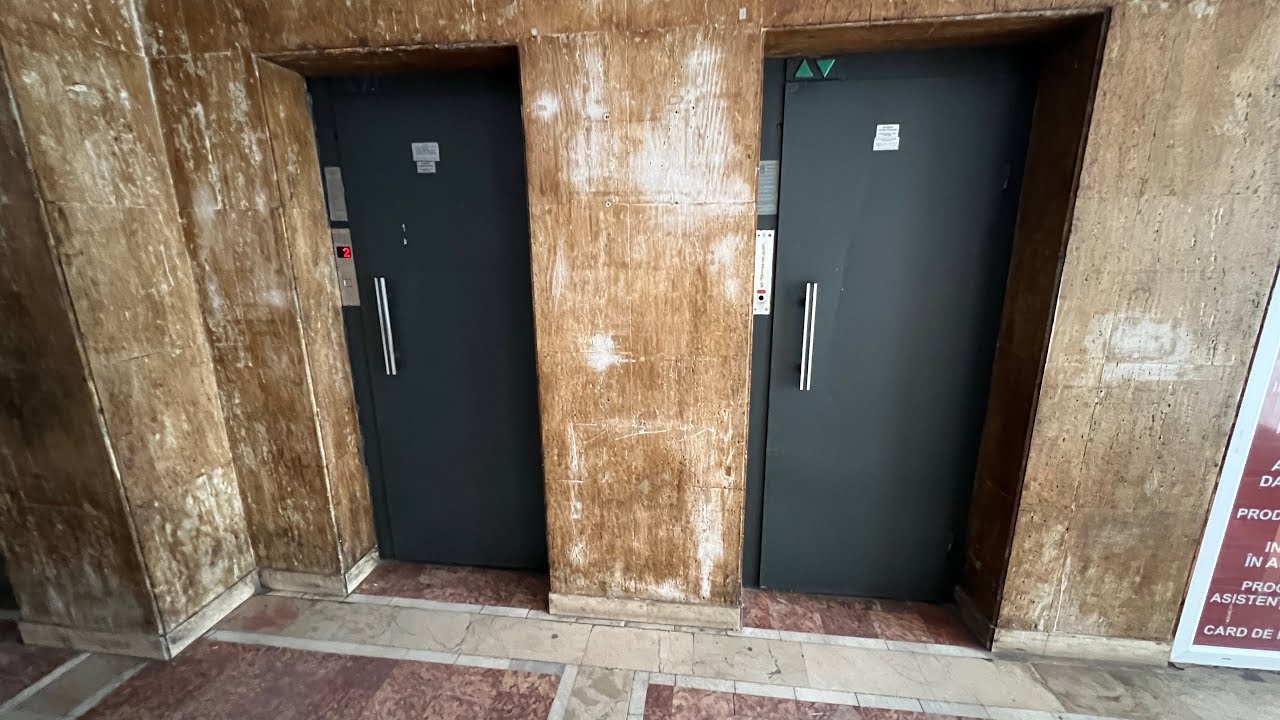 800 subs Special! 2x Old IFMA Traction Elevators( 1x Mod )@Bulevardul 22 Decembrie 37A, Deva, Ro