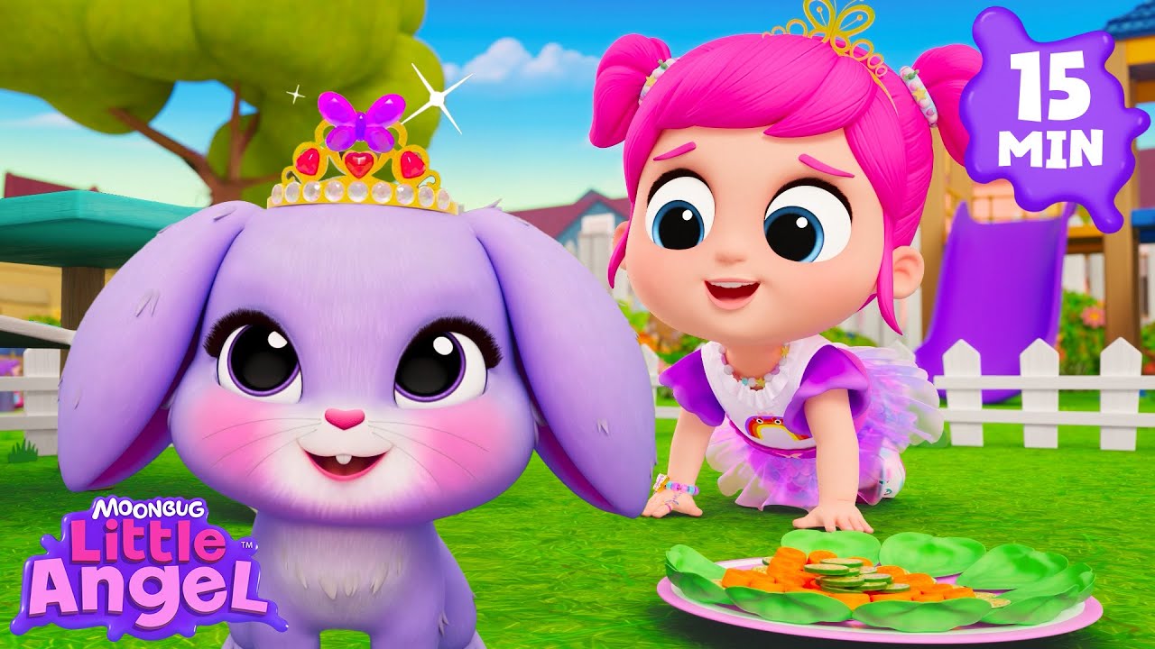 Jill's Animal Friends 🐰👑 Jill's Playtime | Little Angel Kids Songs & Nursery Rhymes