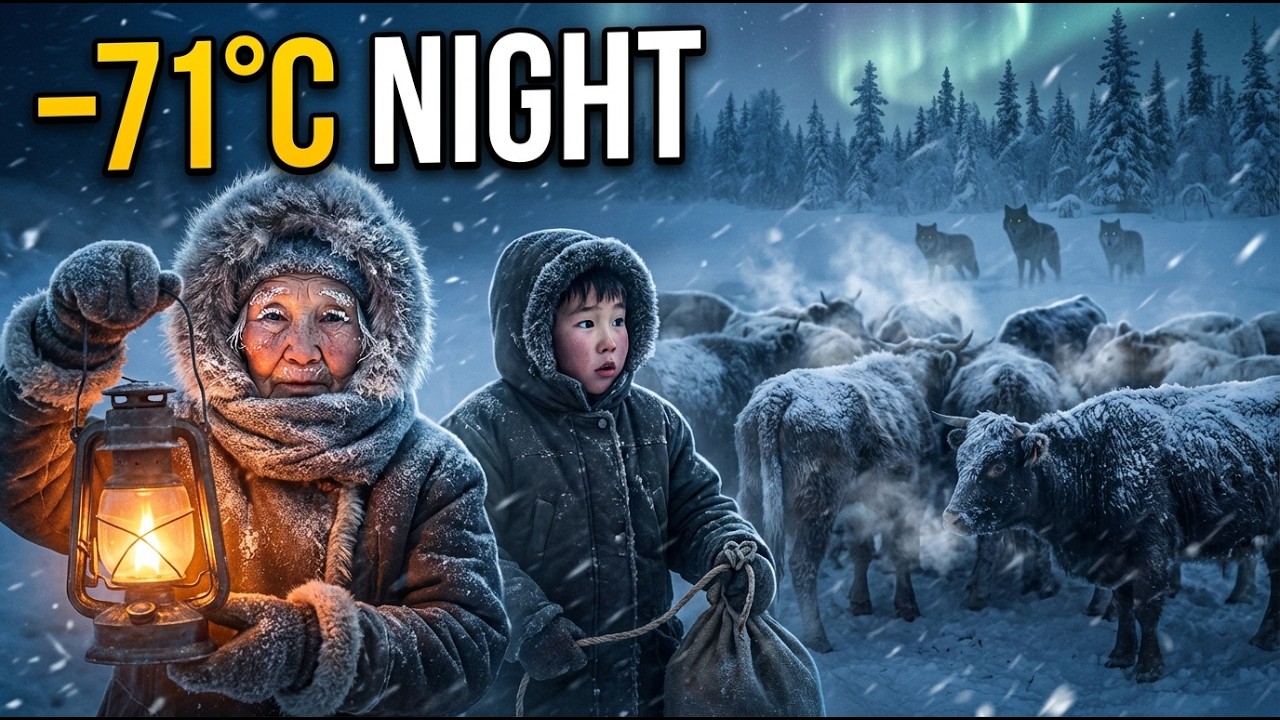 Life at −71°C: 91-Year-Old Widow & Grandchild Defend the Herd from Wolves | Blizzard Night