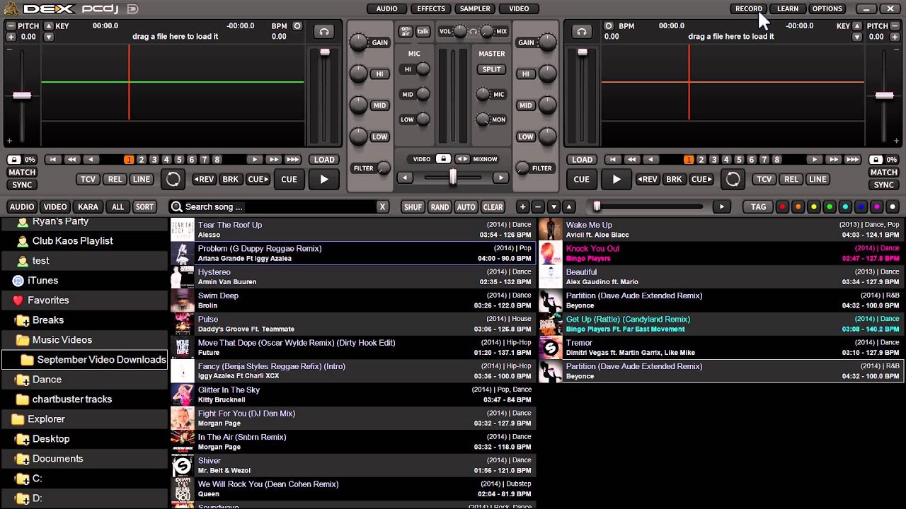 PCDJ DEX 3 DJ Software - How To Record Your Mix