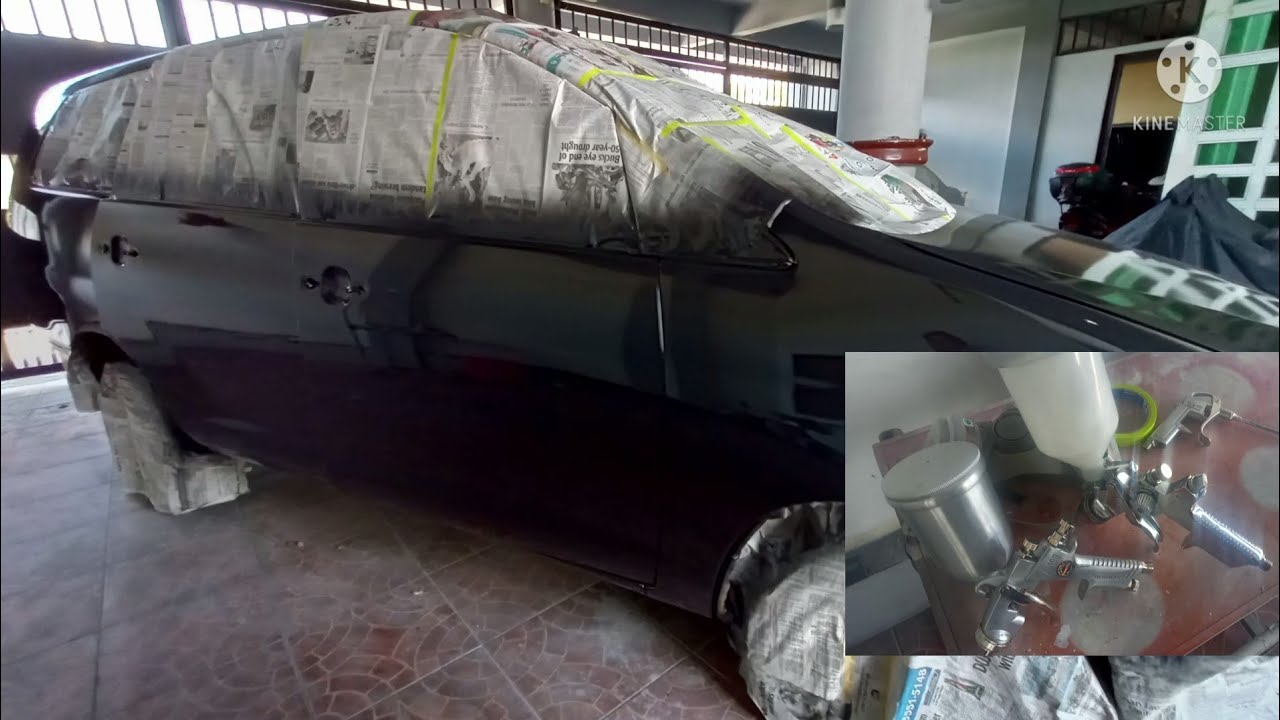 paano mag base coat gamit 1.4 nozzle na spraygun paano  mag topcoat gamit 1.2 nozzle na spraygun.