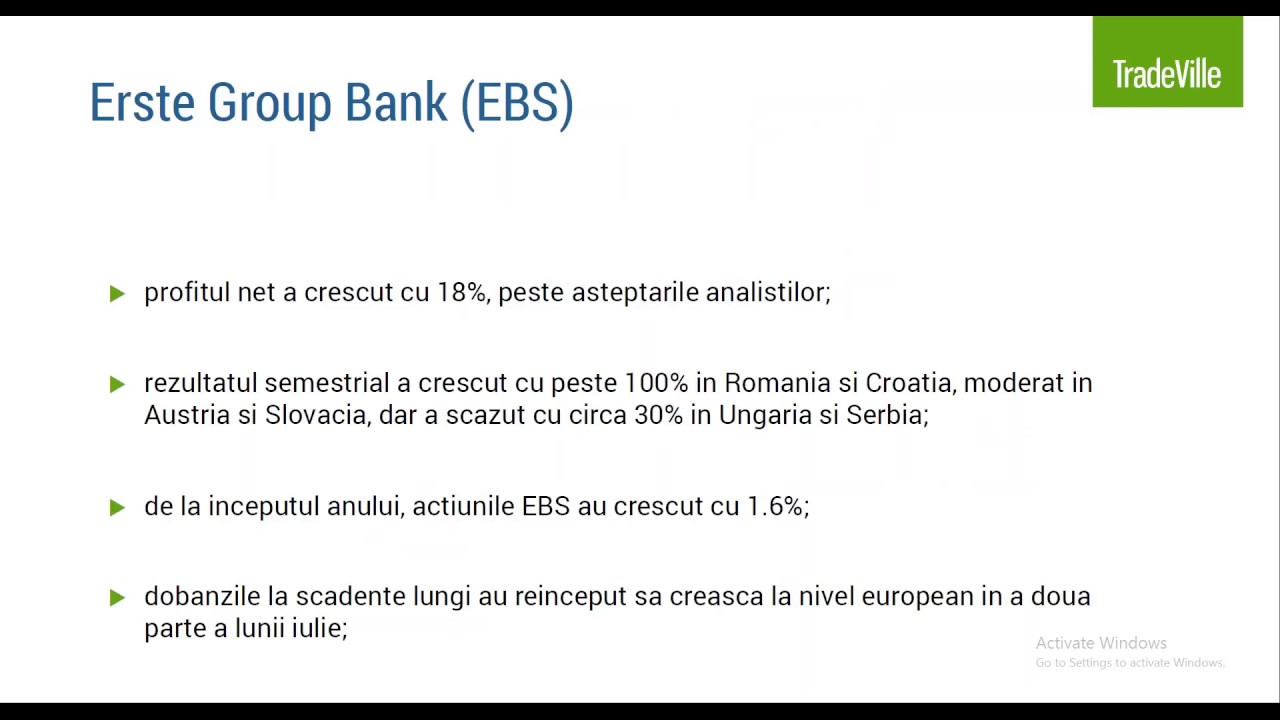 Rezultate financiare T2: SNP, BRD, EBS si TRP