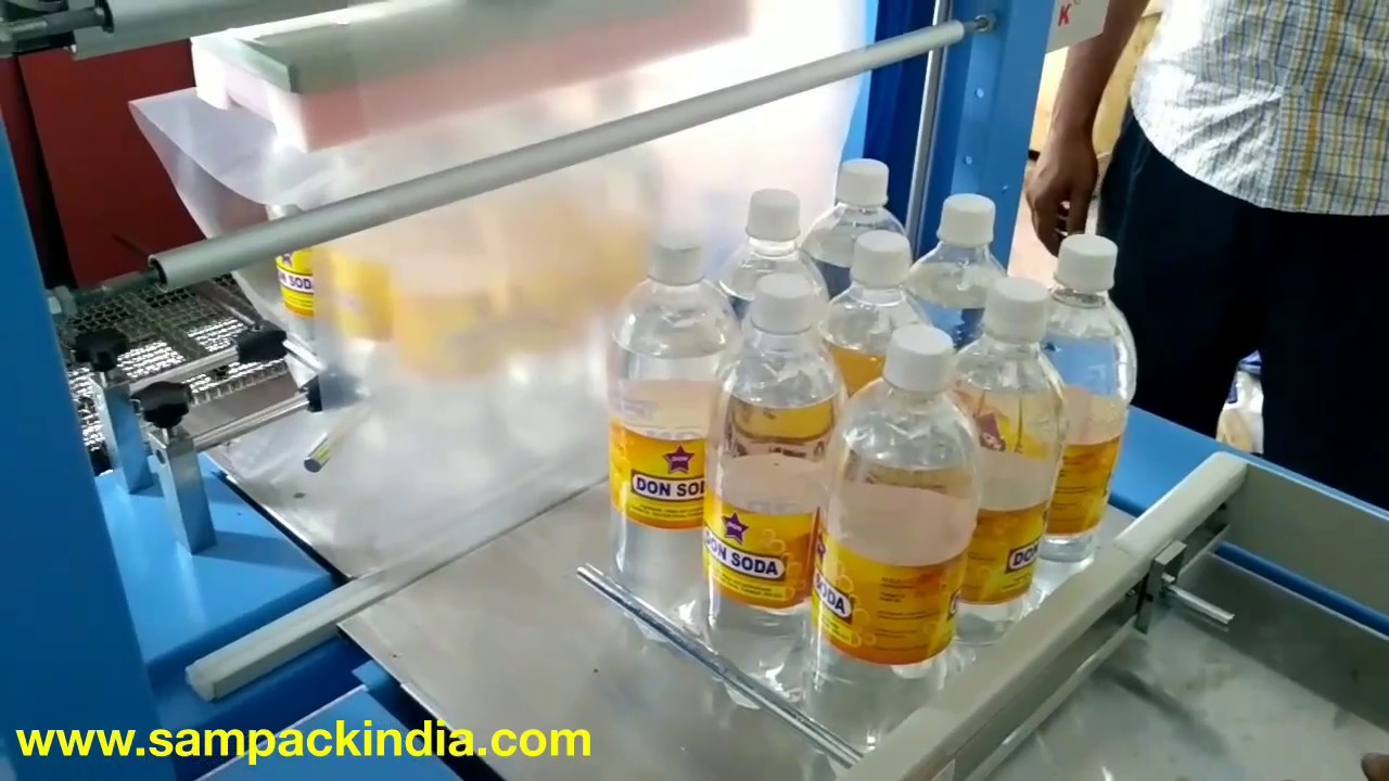 Mineral water   & Soda Pet Bottles  LDPE SHRINK WRAPPING MACHINE MANUFACTURERS