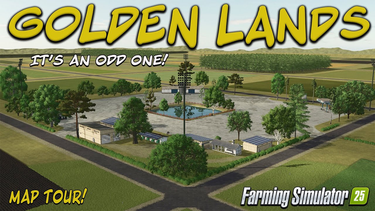 GOLDEN LANDS (IT’S DIFFERENT)?! NEW MOD MAP! (TOUR/REVIEW!) Farming Simulator 25