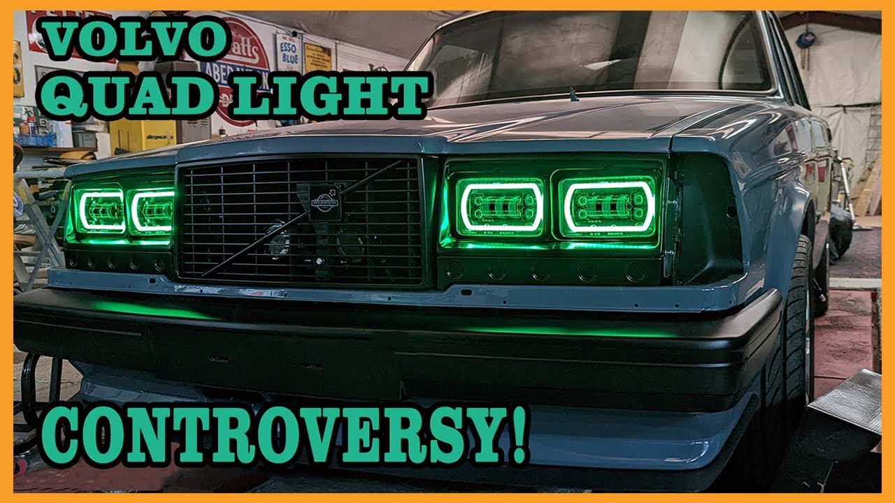 Volvo 240 US Quad Light Conversion on a 85 UK Coffin Nose!