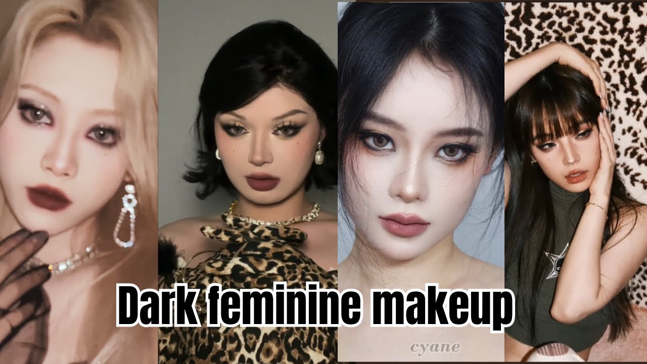 DOUYIN DARK FEMININE MAKEUP#douyinmakeup #darkfeminine #darkfeminiemakeup#cyane