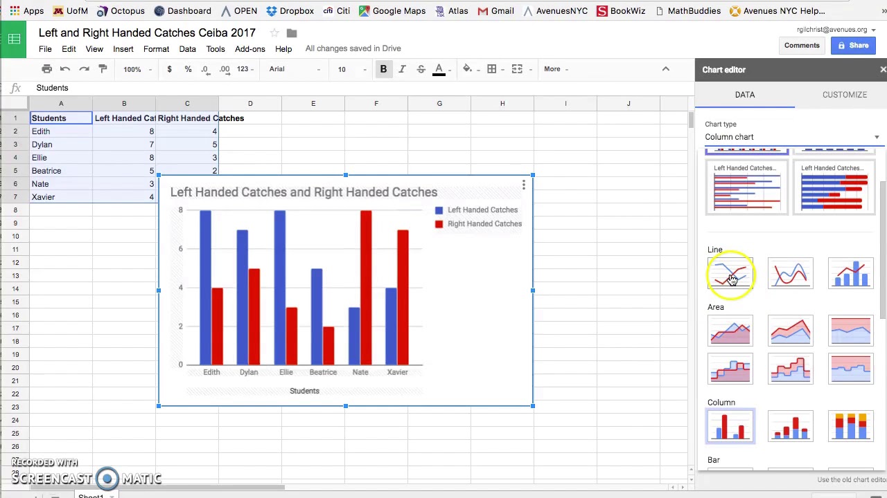 Creating Double Bar Graphs in Google Sheets