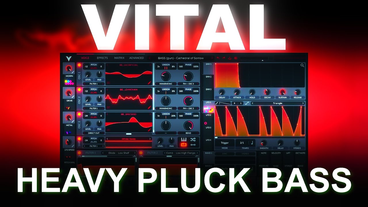 How to Make Hard Pluck Bass in Vital