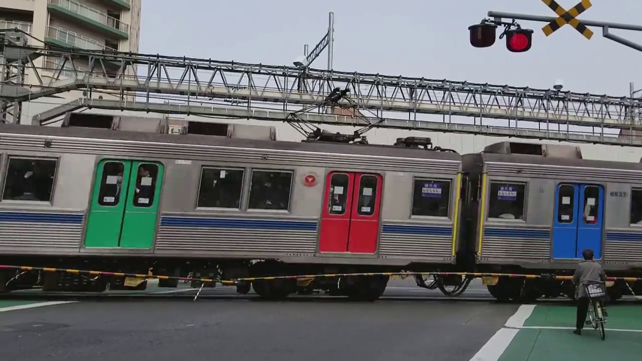 朝通勤通学ラッシュ時の東武スカイツリーラインの竹ノ塚駅西側の大踏切動画 #竹ノ塚踏切 #竹ノ塚高架化 #開かずの踏切 #竹ノ塚開かずの踏切