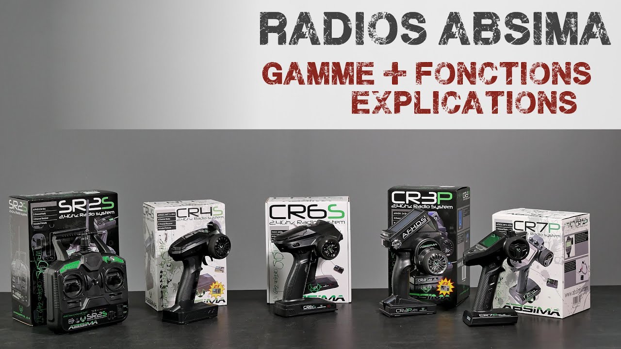 Radiocommandes ABSIMA - Une gamme pour les voitures, crawlers, camions, chars et bateaux !
