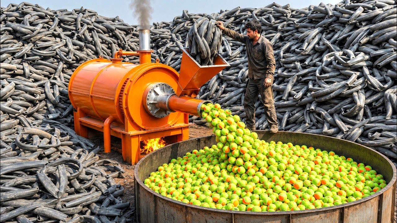 Top 6 INSANE Giant Waste Tire Tube Recycling Processes | Brilliant Factory Technique | How it's Made