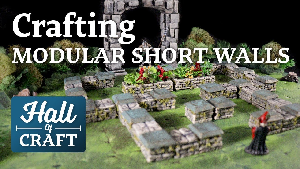Crafting Modular Cobblestone Short Walls - Hall of Craft (EP 34)