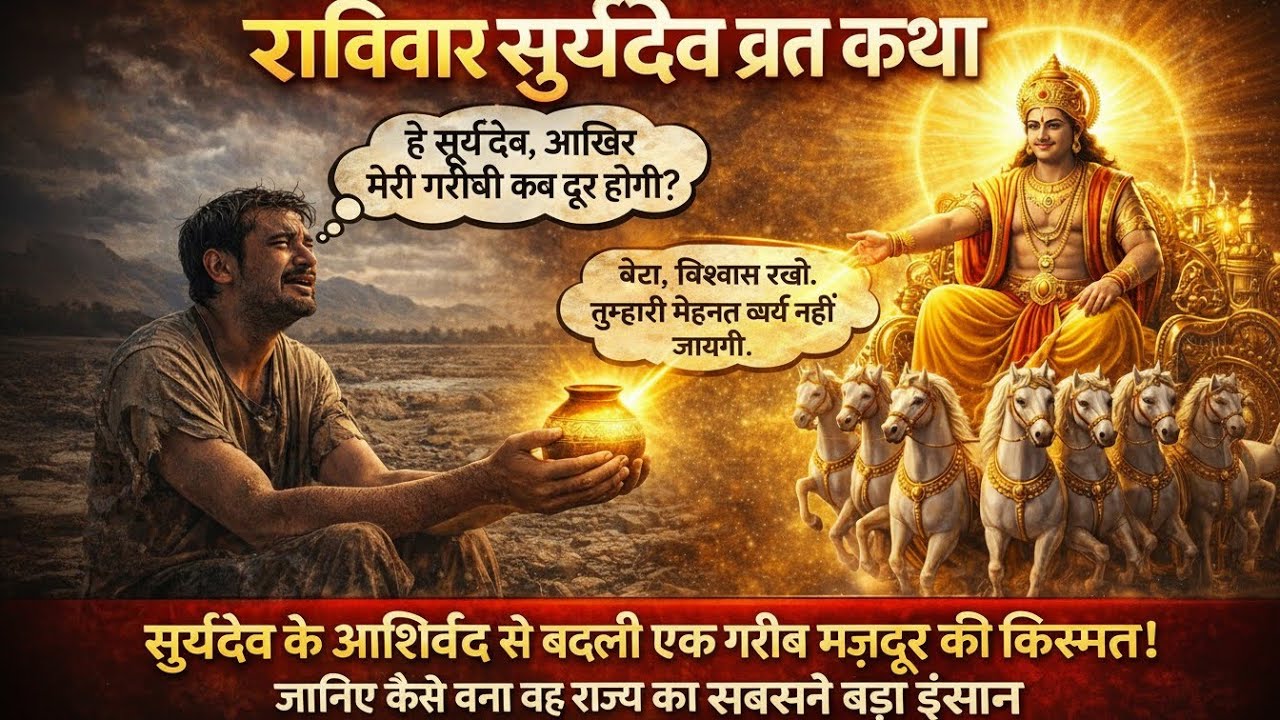 Sunyadev ji ke ashirvaad se badli garib bajdoor ki kismat | Sunday vrath katha | #rajbhaktichannel