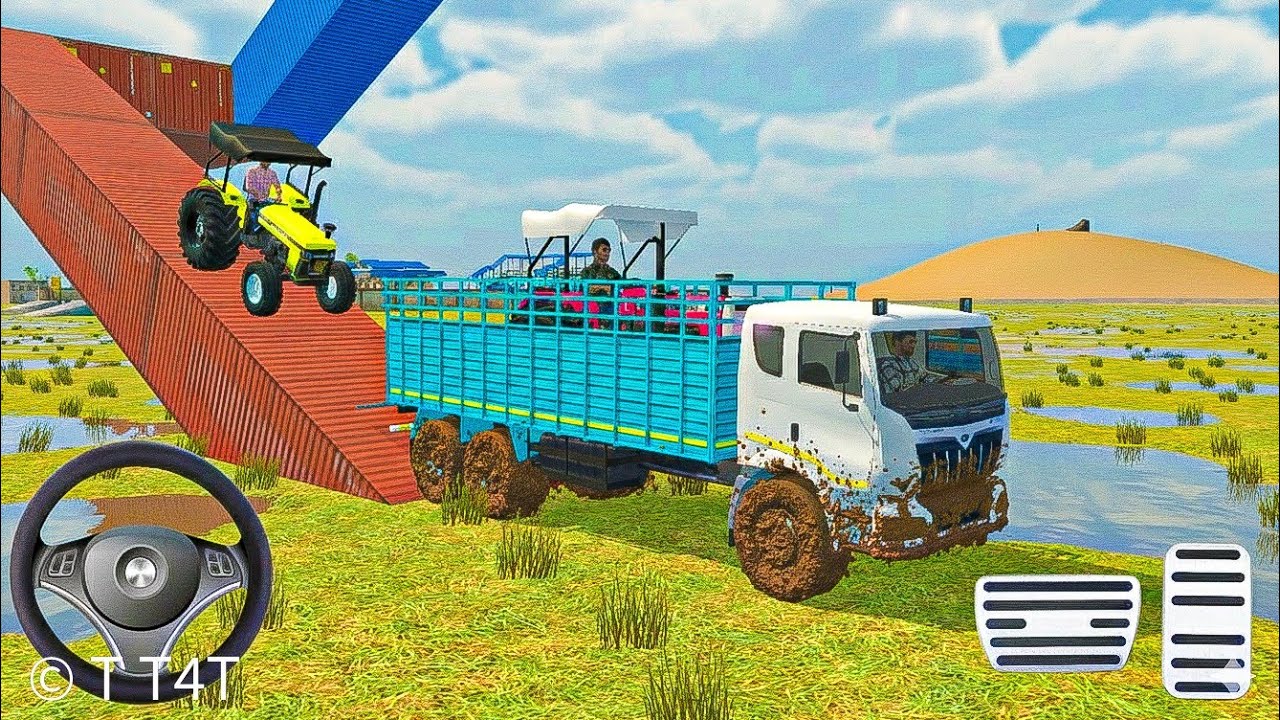 DRIVER TRUCK AND MASSEY DIGITREC UNLOADING IN 3D GAM PLAY VIDEO #video #truck ##tructer 