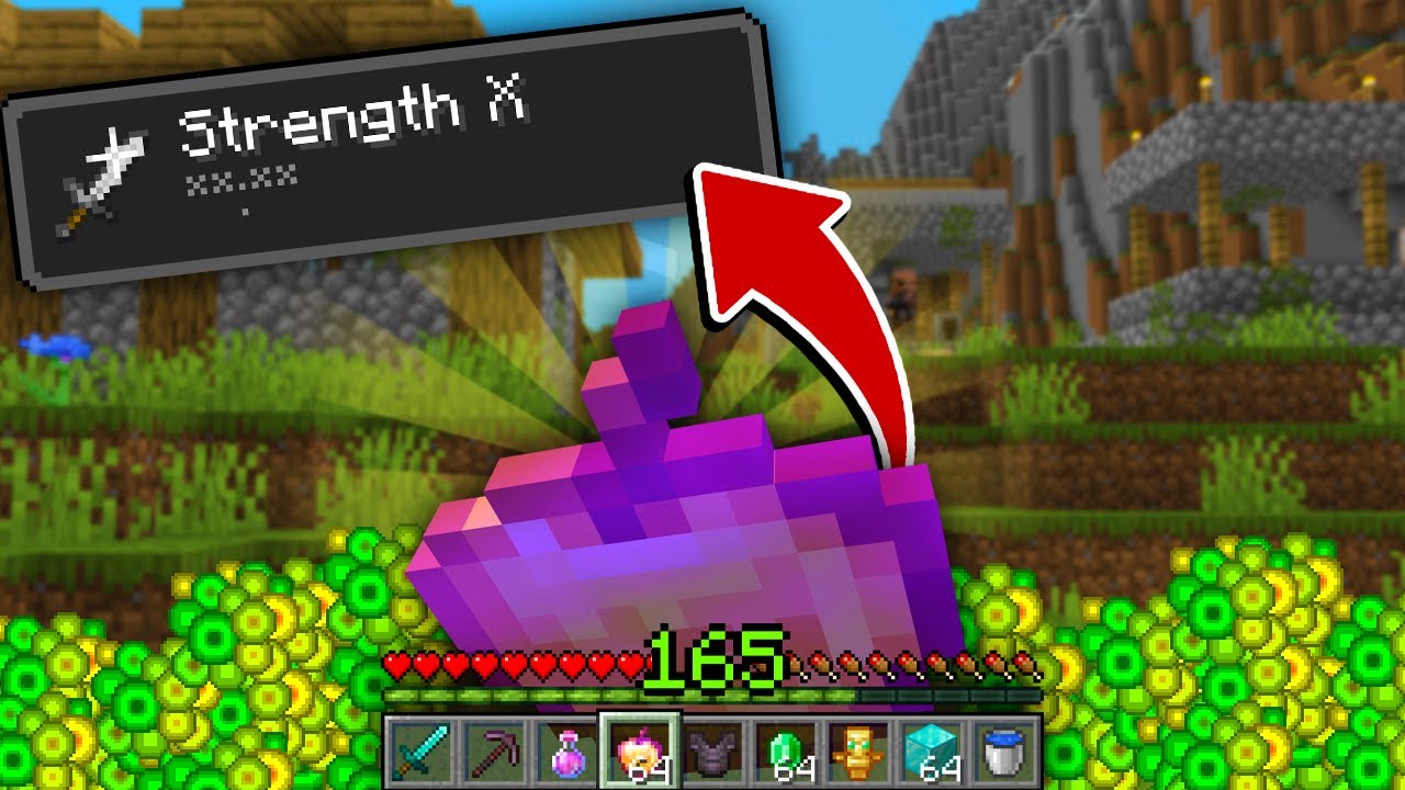 ماين كرافت بس الاكس بي يعطيك اشياء OP! 😱🔥 | الاكل يخليك اقوى !🔥