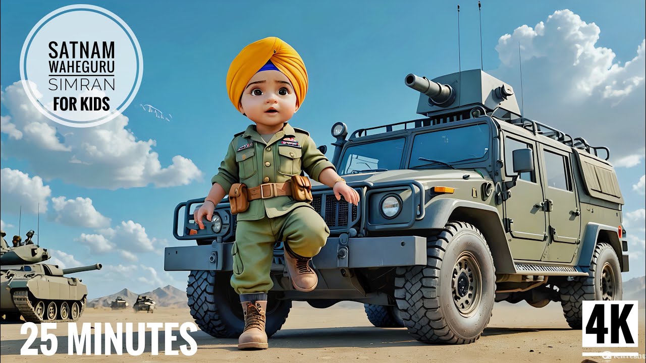 Satnam Waheguru (ਸਤਨਾਮ ਵਾਹਿਗੁਰੂ) Simran | Calm & Gentle Gurbani for Babies & Kids