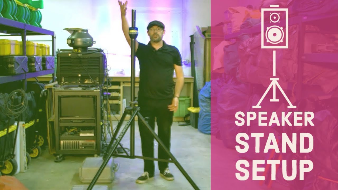 How to set up a speaker stand. Safety, tips and alternative method to set the speaker on the tripod.