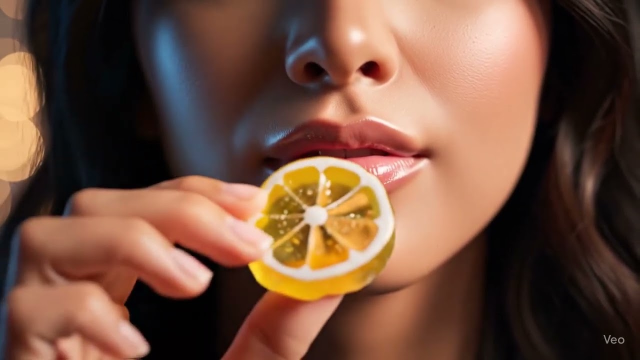 Glowing Lemon Candy 🍋✨ | Real Human ASMR Experience#RealisticASMR #LemonCandy #ASMRGlow #CandyBite