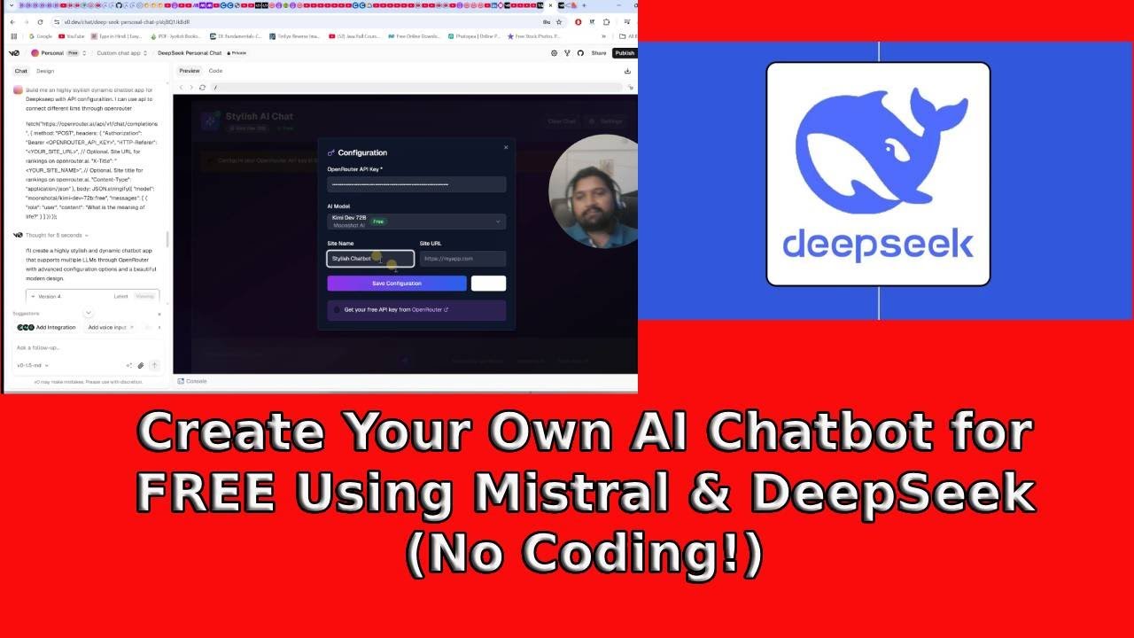 Create Your Own AI Chatbot for FREE Using Mistral & DeepSeek (No Coding!)