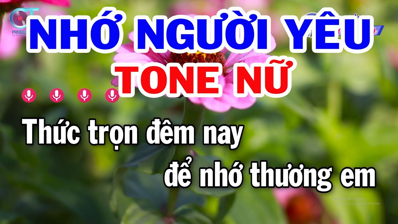 Karaoke Nhớ Người Yêu Tone Nữ ( F#m ) Nhạc Trữ Tình Dễ Hát | Đồng Sen