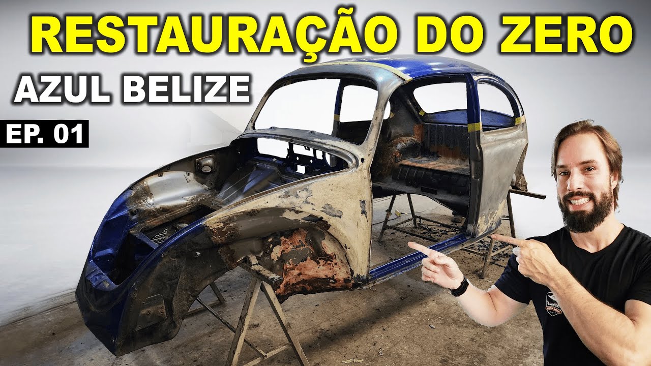Fusca 1981 Renasce com Azul BELIZE 💎 PINTURA Metálica Desenvolvida pela Sikkens! 💙