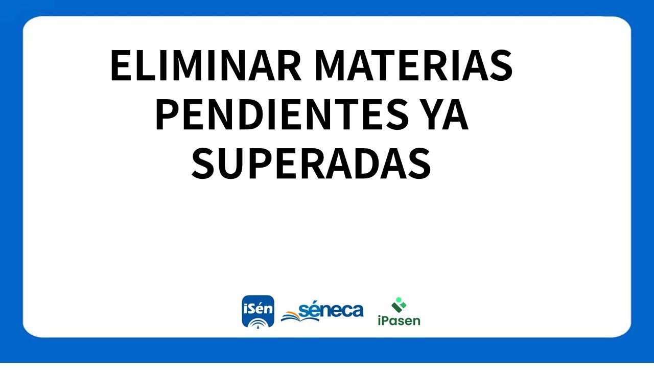 Eliminar materias pendientes ya superadas
