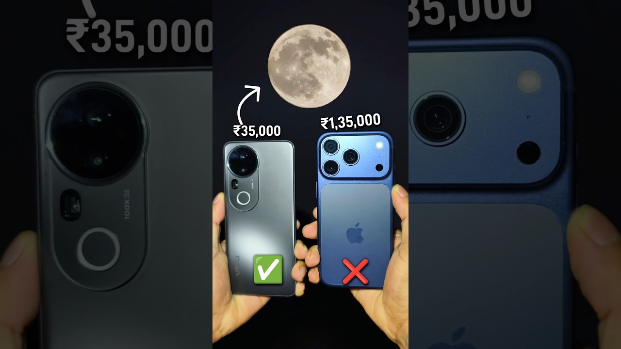 iPhone 17 Pro vs Vivo T4 Ultra Zoom Test Super Moon 😱😱