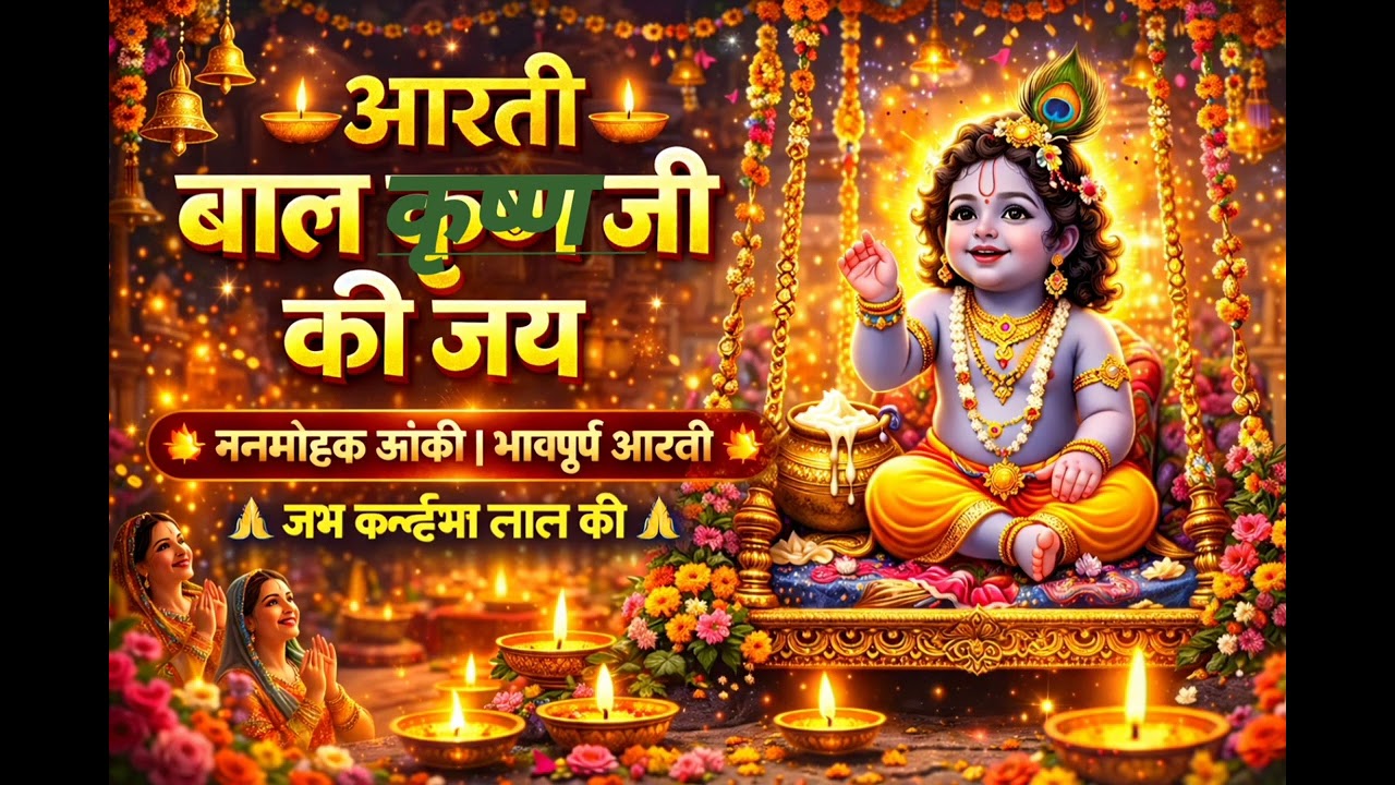 आरती बाल कृष्ण जी की जय 🙏🪔🌹🪔 | मनमोहक बाल गोपाल आरती | Krishna Aarti💖🚩 | Bhakti Song 2026@syt-songs 