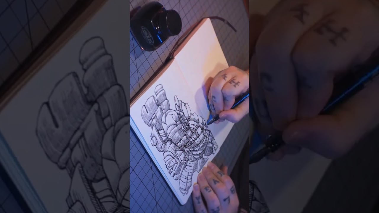 Fountain Pen Drawing | Doodle Time