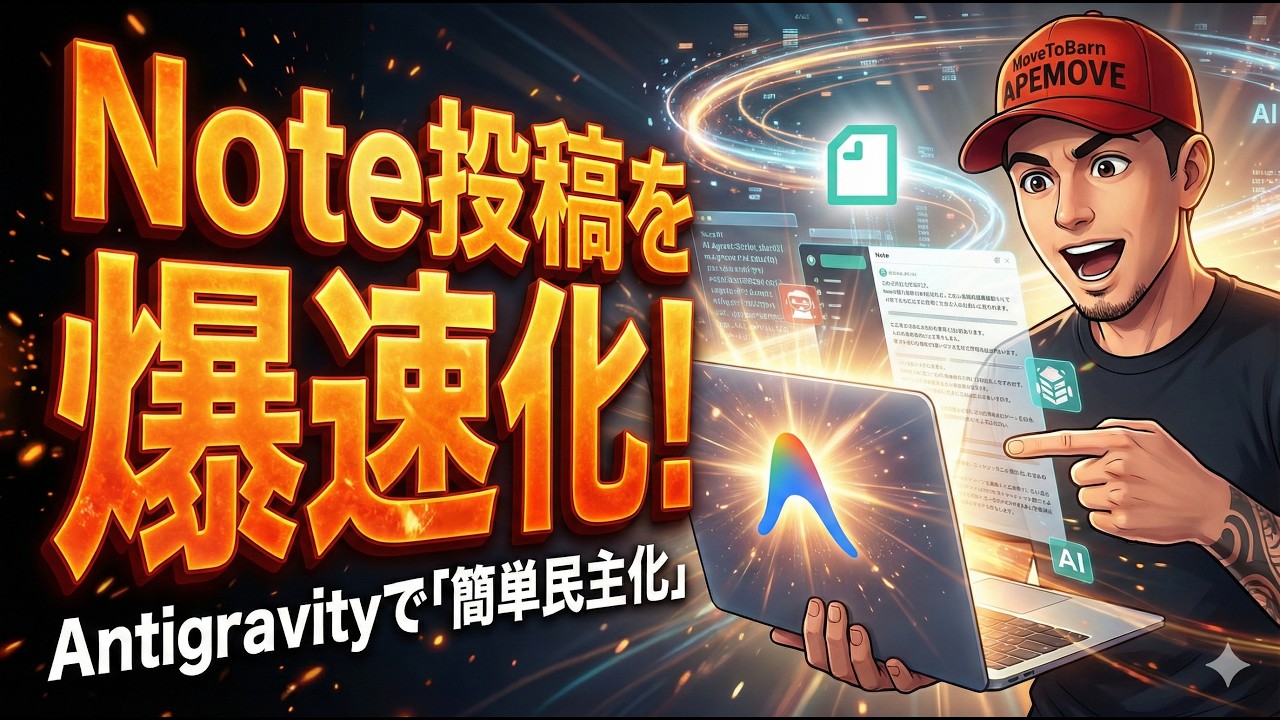 【Antigravity】Note投稿を爆速化！AIエージェントが下書きから画像まで一瞬で準備する新常識