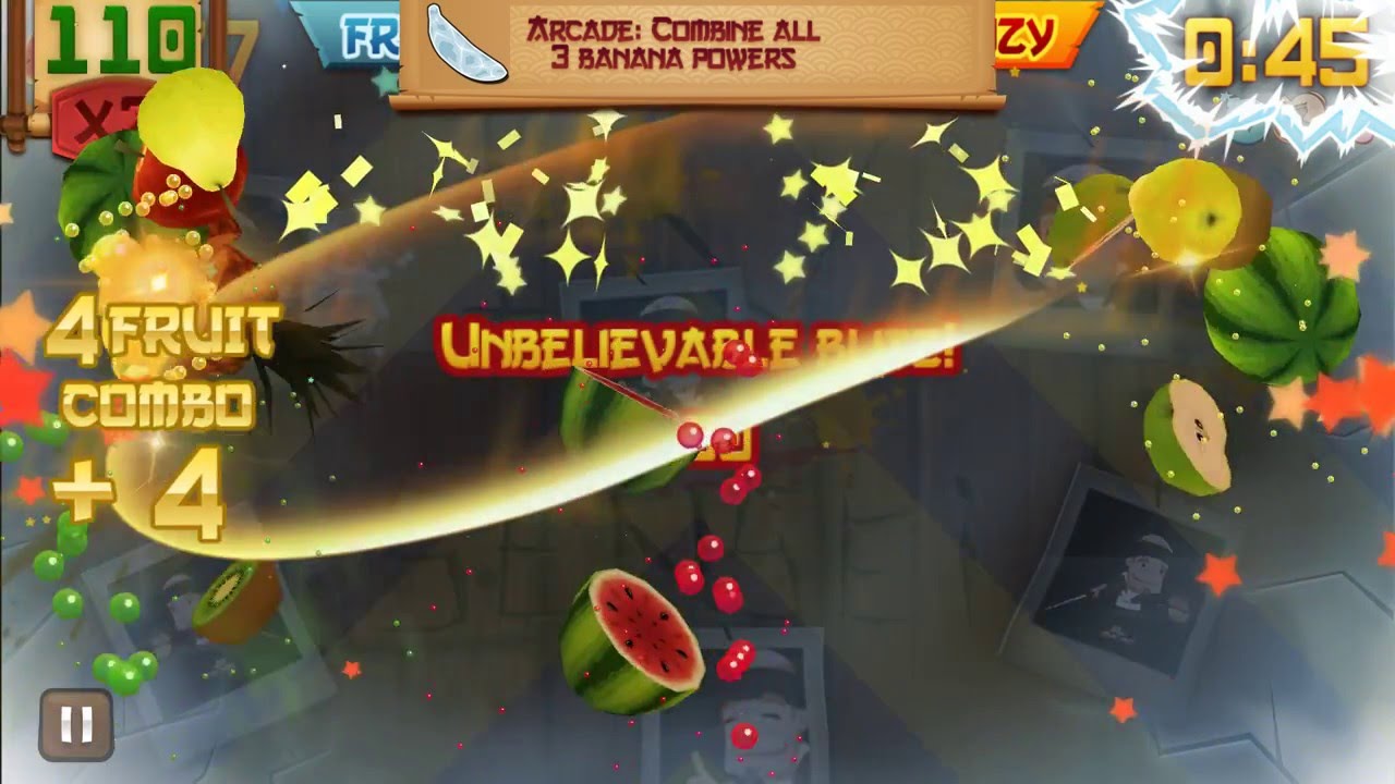 Fruit Ninja Arcade Mode World Record: 3345