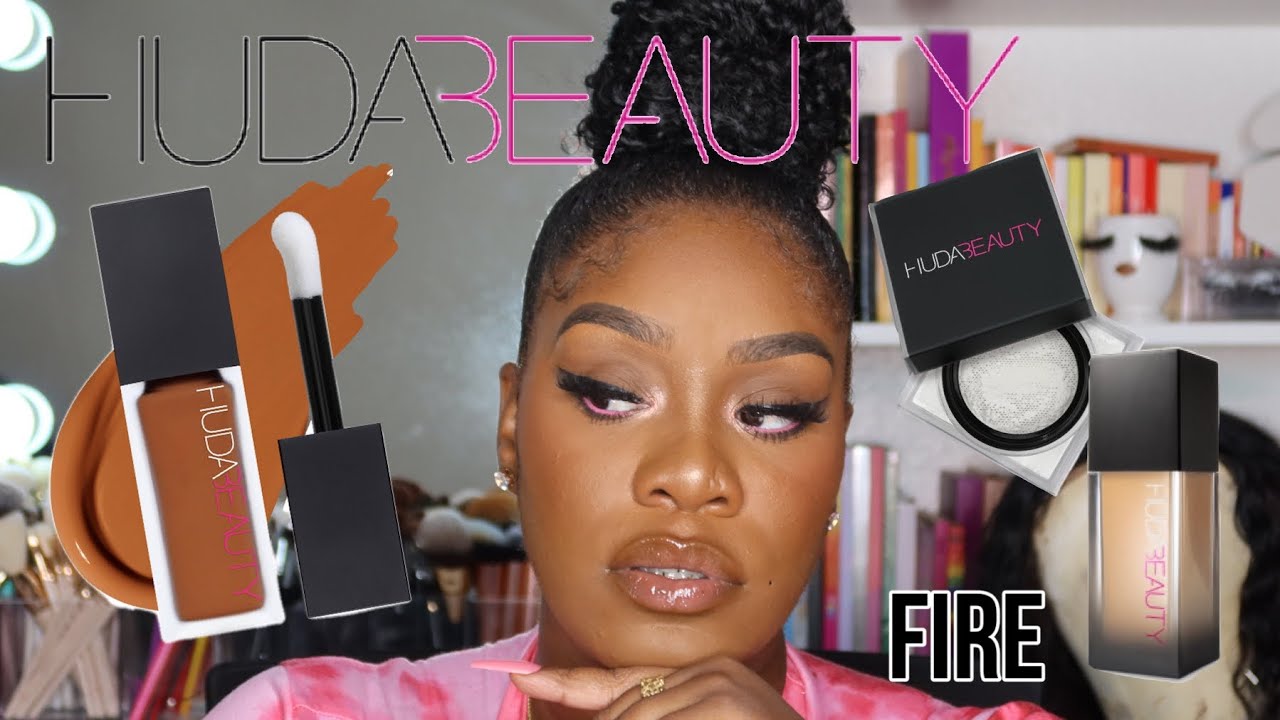 NEW HUDA BEAUTY CONCEALER 🚨REVIEW + FIRST IMPRESSION  YESSSS #fauxfilter #newmakeup #hudabeauty
