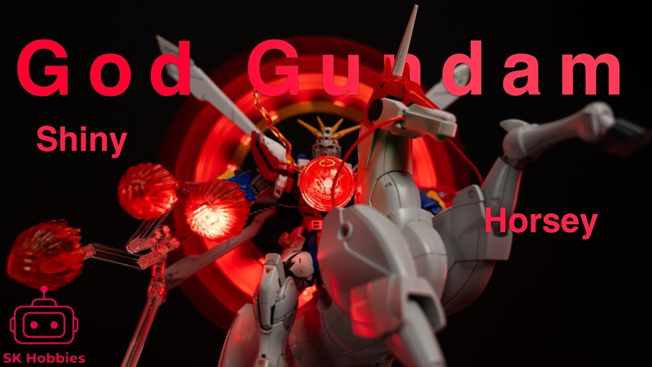 The Shiny Horsey upgrade! | Bandai RG God Gundam expansion set and Kosmos LED | re-visit | 4k60