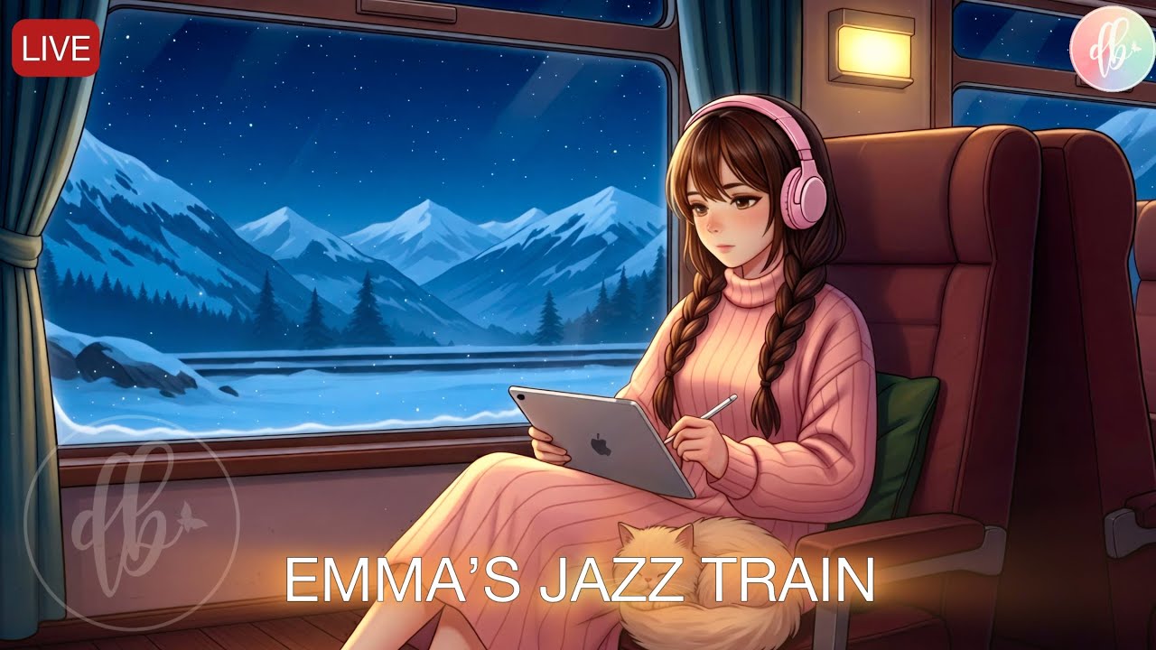🎧 24/7 Lofi Jazz Train Ride 🌙 | Cozy Night Travel Music | Relax • Study • Sleep
