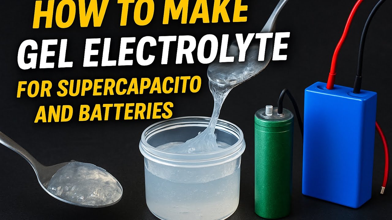How to Make Gel Electrolyte for Supercapacitors and Batteries (Step by Step with all Details)