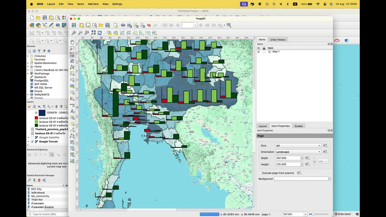 Setting charts on map with QGIS