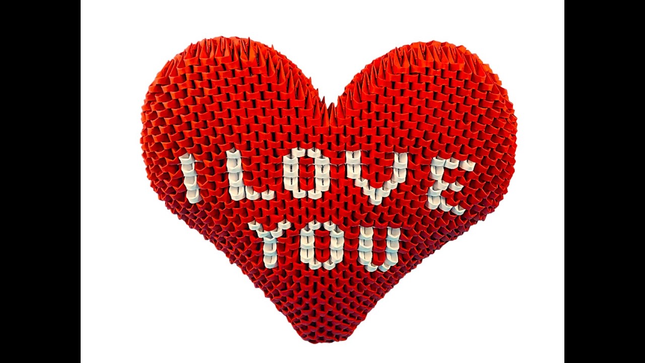 3D Origami Heart – I LOVE YOU Paper Craft Tutorial part2 | DIY Valentine Gift