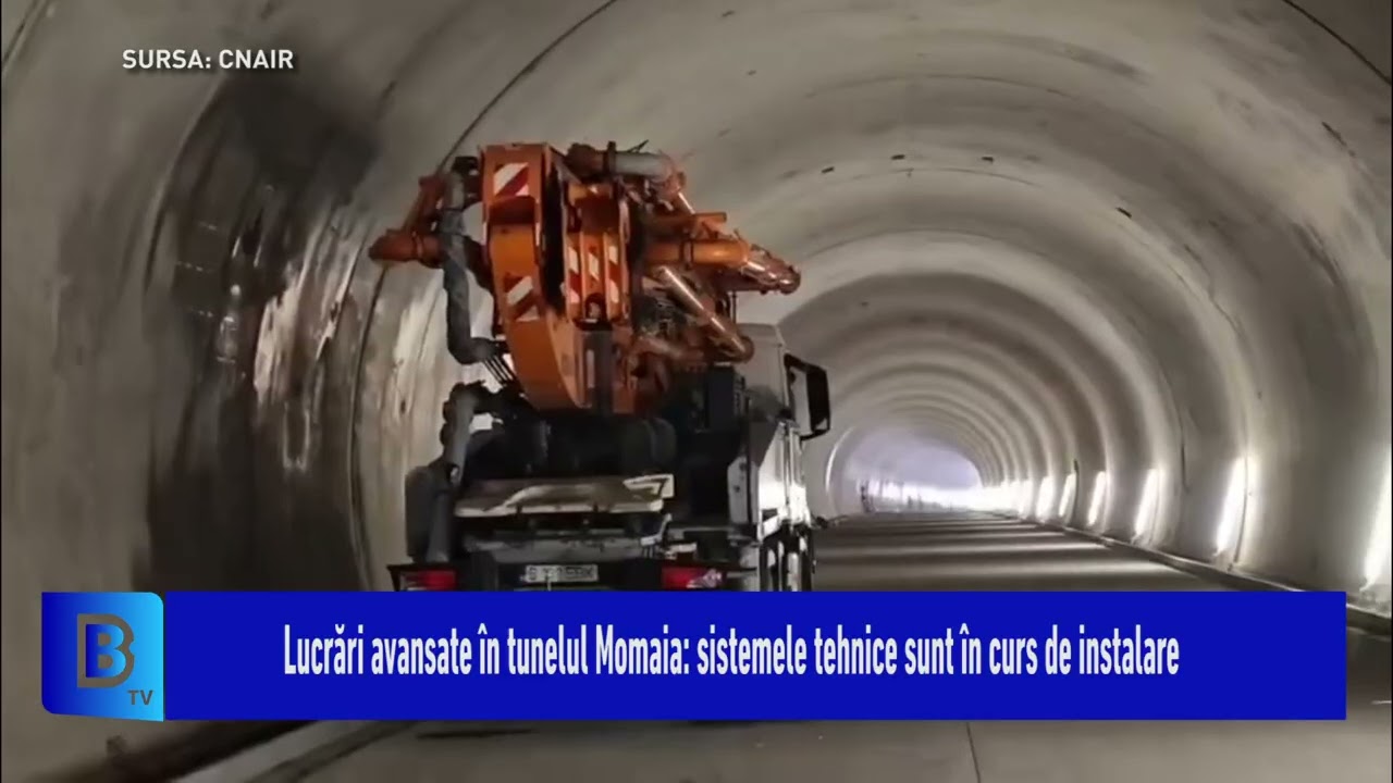 Lucrări avansate în tunelul Momaia: sistemele tehnice sunt în curs de instalare