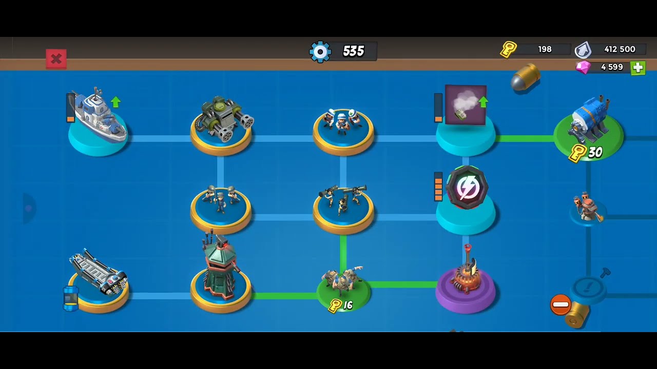 Boom Beach Warships Season 84[ [2 to 3 Engine Room Upgrades and Attacks]