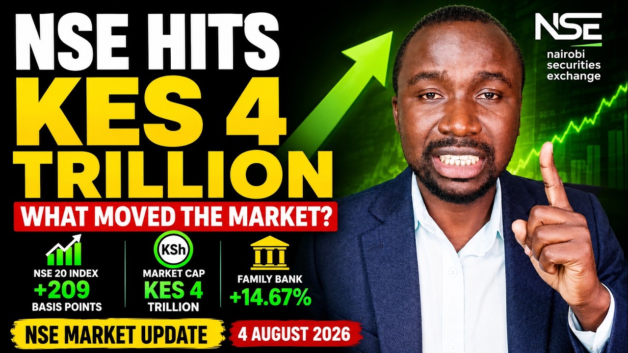 NSE Stock Market Today - Family Bank Soars as NSE Hits KES 4 Trillion /  Kenya Stocks News 4 August