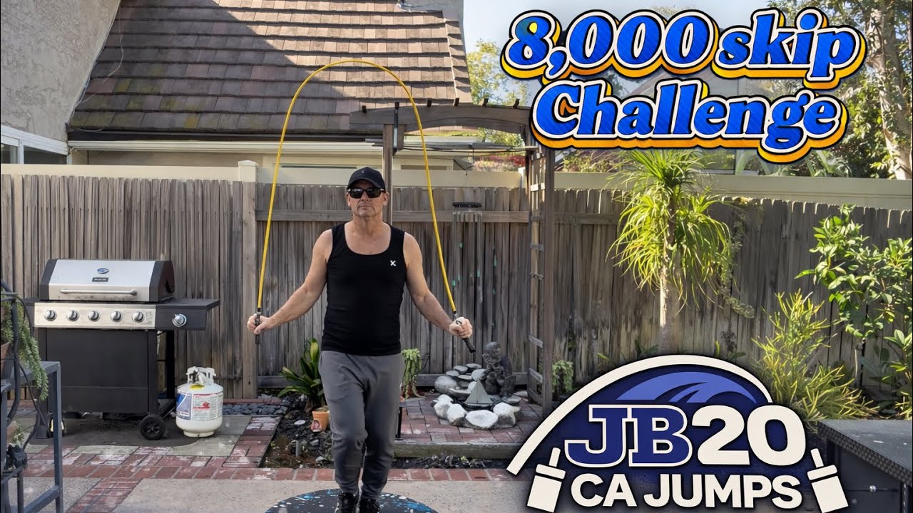 8,000 skip Challenge: half pound rope- you are finished when you reach 8,000 jumps! 