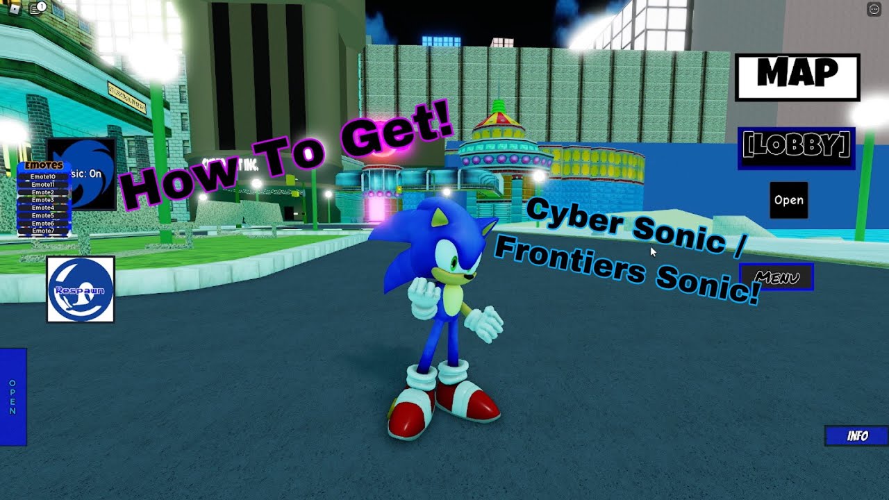 How to get Cyber Sonic / Frontiers Sonic in Sonic Universe RP! (Roblox)
