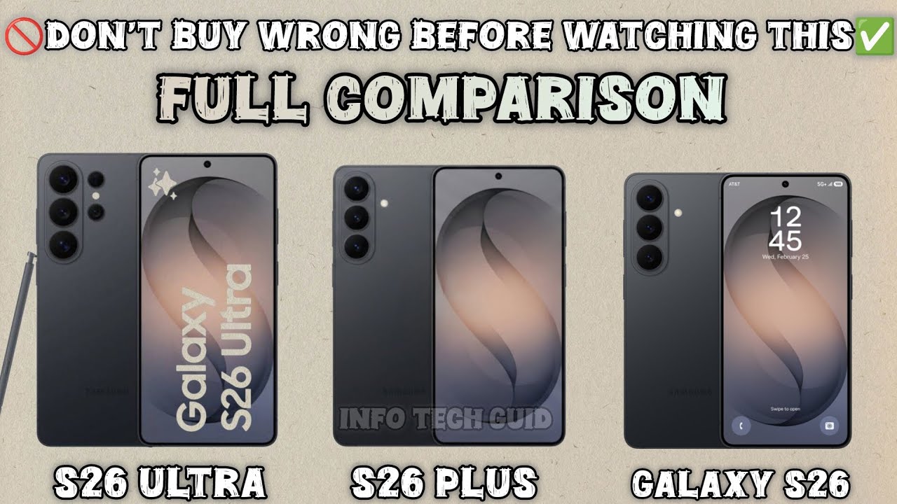 Samsung Galaxy S26 ultra vs S26 plus vs S26 🔥: Detail Comparison 2026 #samsung #s26ultra 