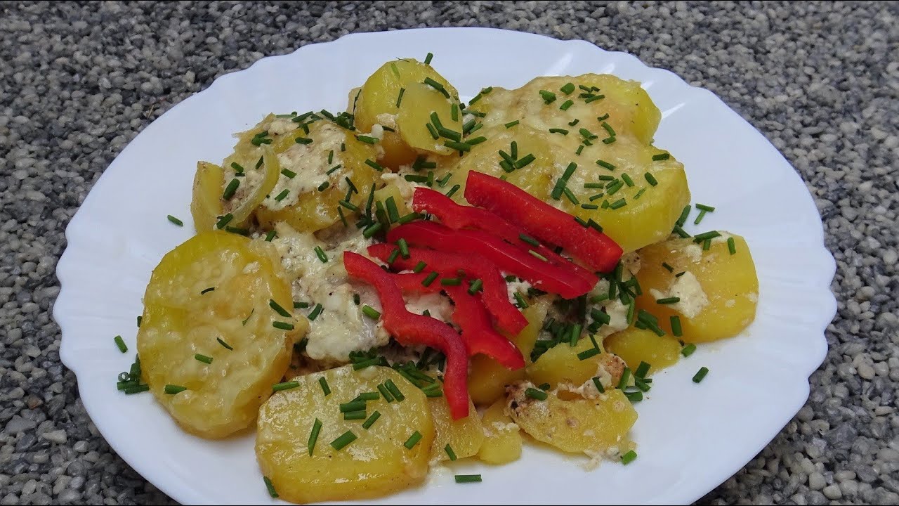 zapečené kotlety na smetaně s brambory