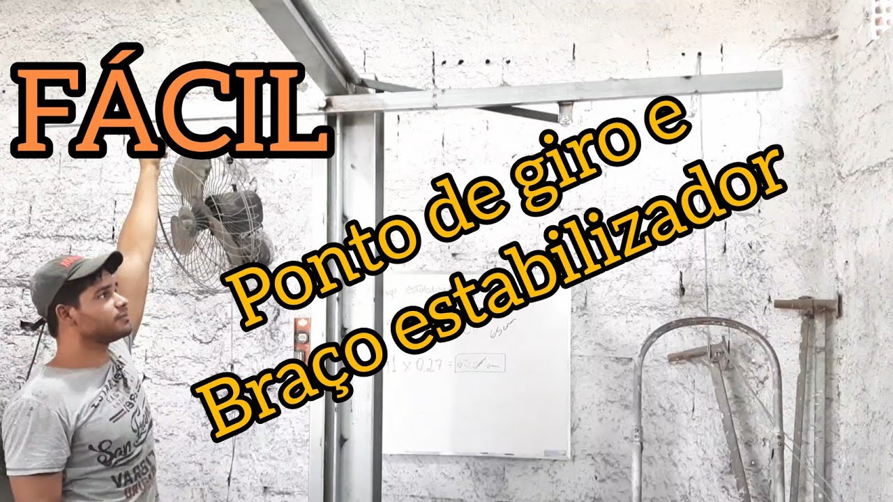 PONTO DE GIRO E BRAÇO ESTABILIZADOR de portão basculante PASSO A PASSO